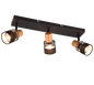 Nandini spot 3-pc E14 matt black/wood — 811700332