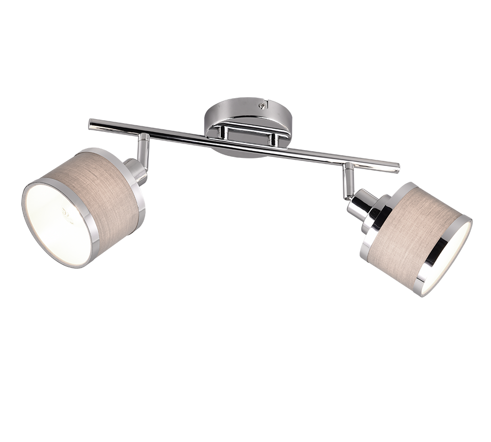 Arosa spot 2-pc E14 chrome/grey — 812100206