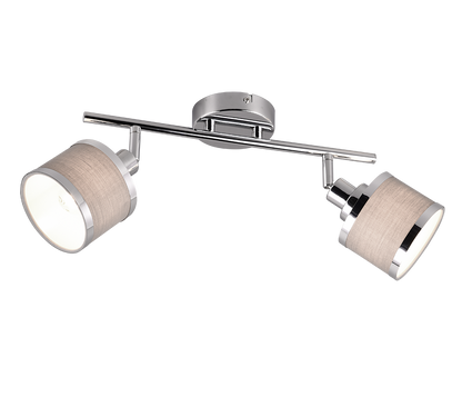Arosa spot 2-pc E14 chrome/grey — 812100206