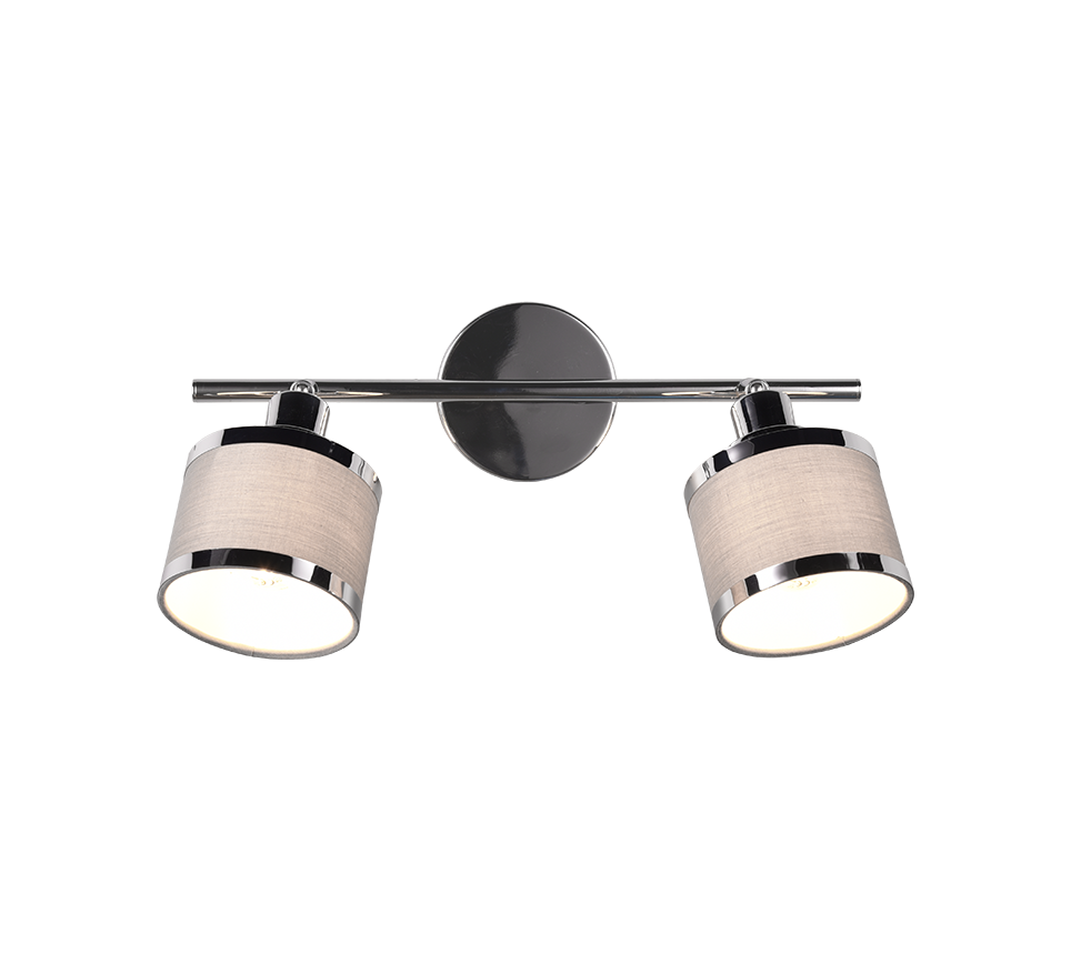 Arosa spot 2-pc E14 chrome/grey — 812100206