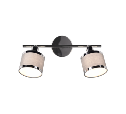 Arosa spot 2-pc E14 chrome/grey — 812100206
