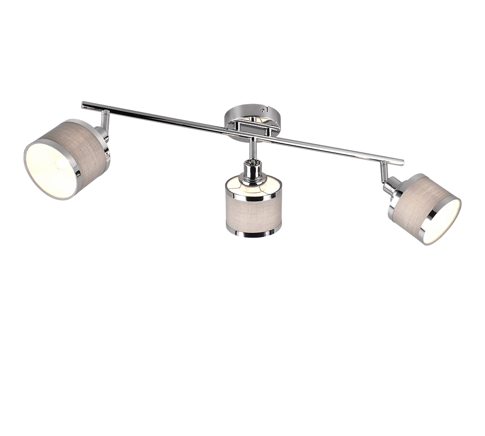 Arosa spot 3-pc E14 chrome/grey — 812100306
