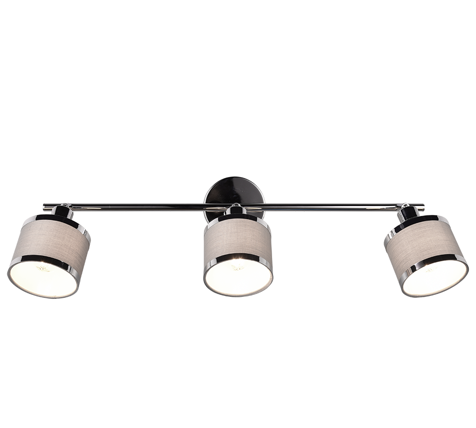 Arosa spot 3-pc E14 chrome/grey — 812100306
