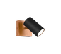 Marley spotlight 1-pc GU10 matt black/wood — 812400132