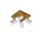 Marley spotlight 4-pc GU10 matt white/wood — 812400431