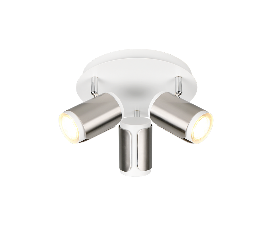 Gillan spotlight 3-pc GU10 brushed steel — 814530307