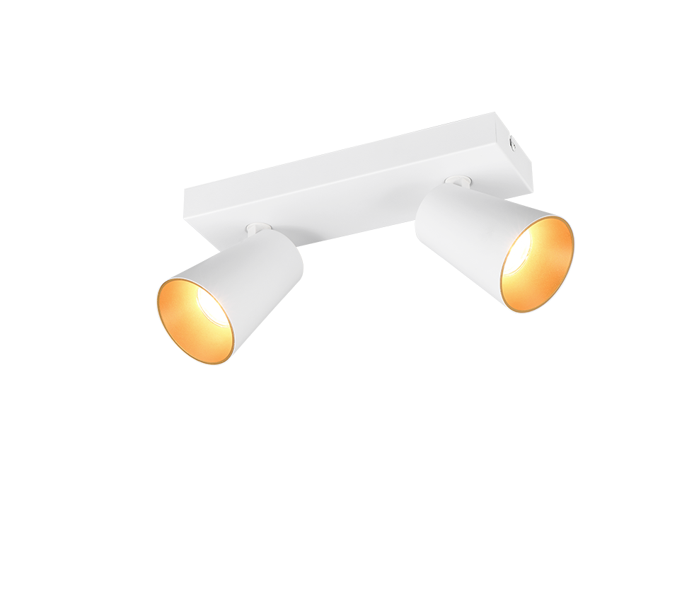 Sharp spot 2-pc GU10 matt white/gold — 817100231