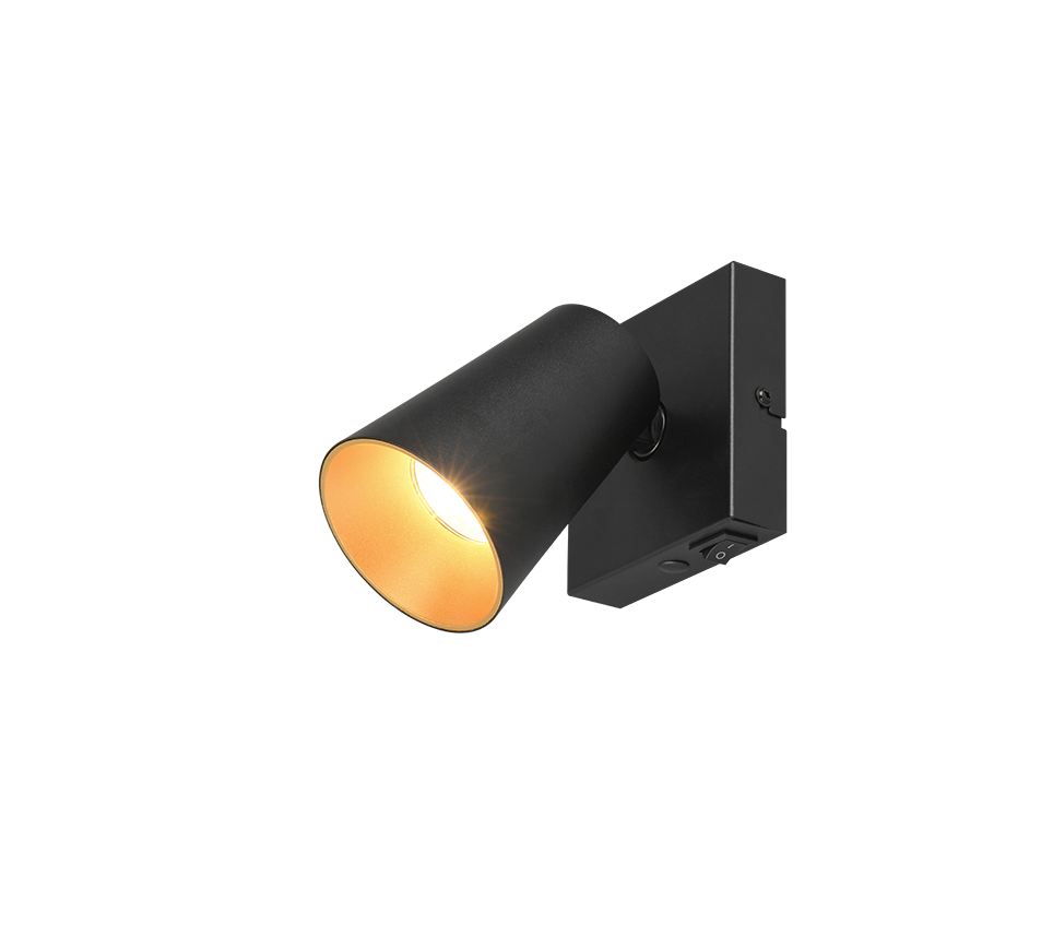 Sharp spot 1-pc GU10 matt black/gold — 817170132