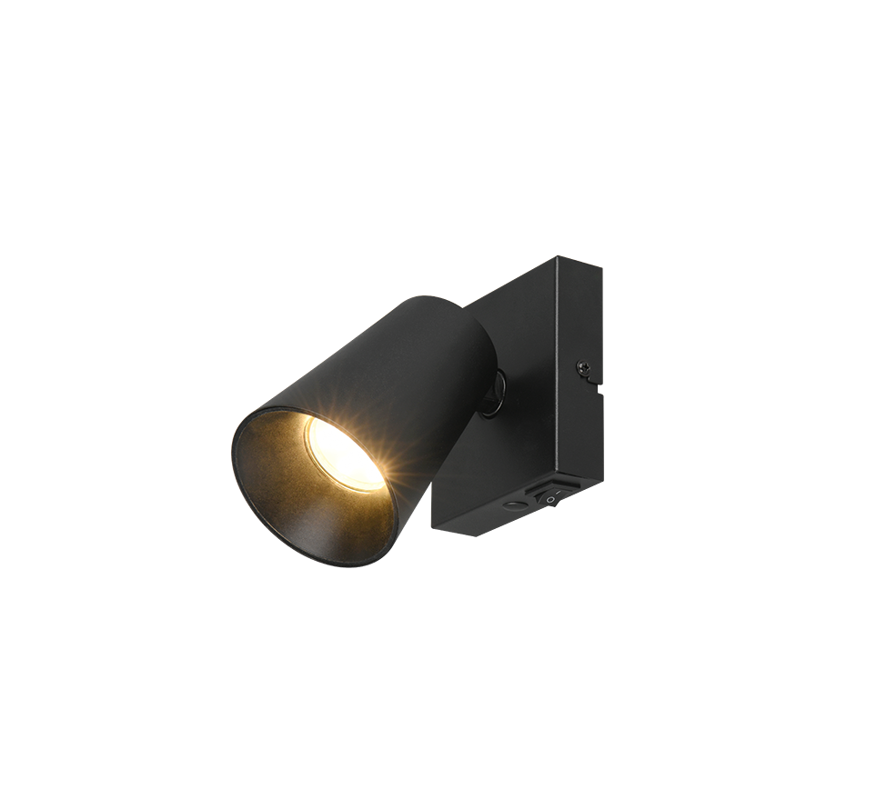 Sharp spot 1-pc GU10 matt black/gold — 817170132