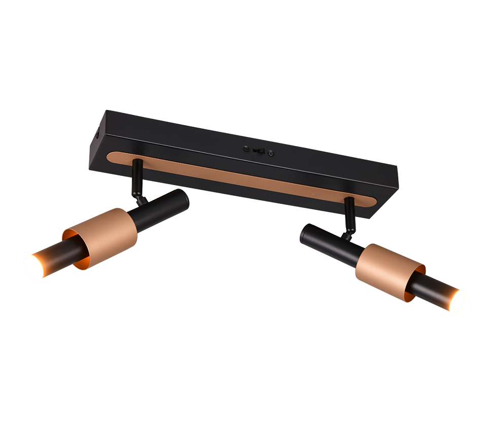 Ikaris LED spot 2-pc matt black/coffee brown — 855310232