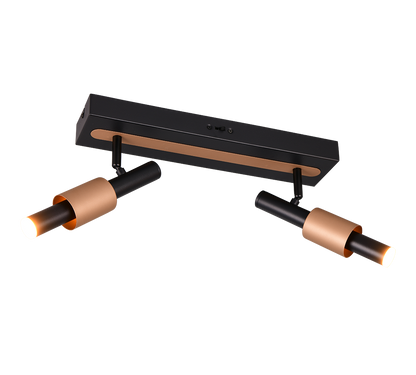 Ikaris LED spot 2-pc matt black/coffee brown — 855310232
