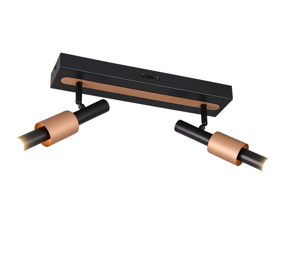 Ikaris LED spot 2-pc matt black/coffee brown — 855310232