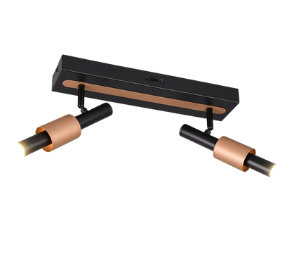 Ikaris LED spot 2-pc matt black/coffee brown — 855310232