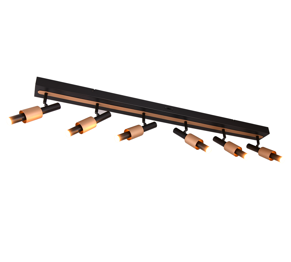 Ikaris LED spot 6-pc matt black/coffee brown — 855310632