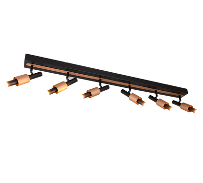Ikaris LED spot 6-pc matt black/coffee brown — 855310632