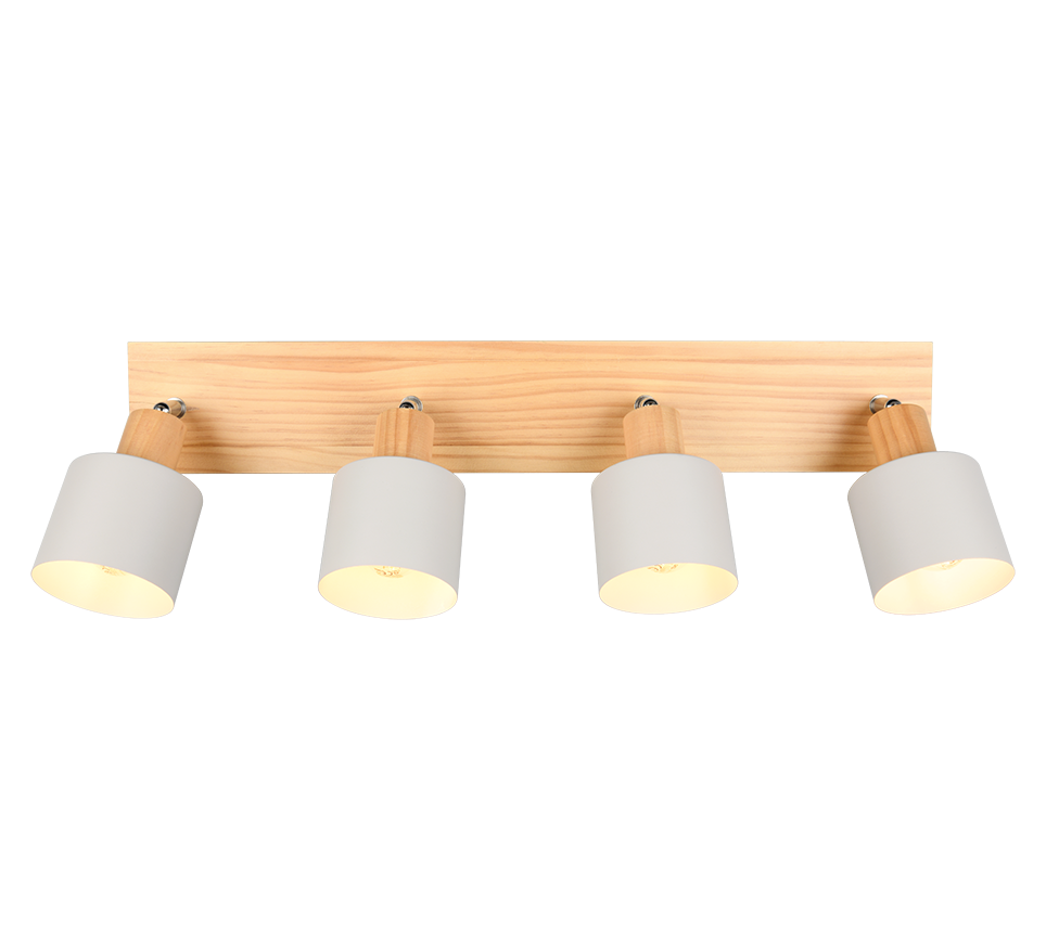 Shanti spot 4-pc E14 warm grey/wood — 862700476