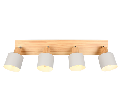 Shanti spot 4-pc E14 warm grey/wood — 862700476