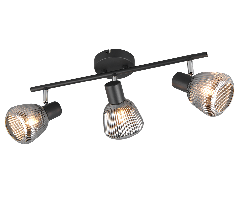 Tarifa spot 3-pc E14 matt black/chrome plated — 862800332