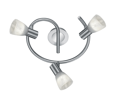 Levisto spotlight 3-pc E14 brushed steel round — 871090307