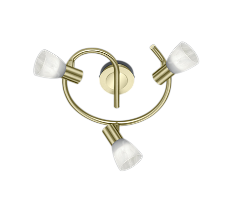 Levisto spotlight 3-pc E14 matt brass round — 871090308