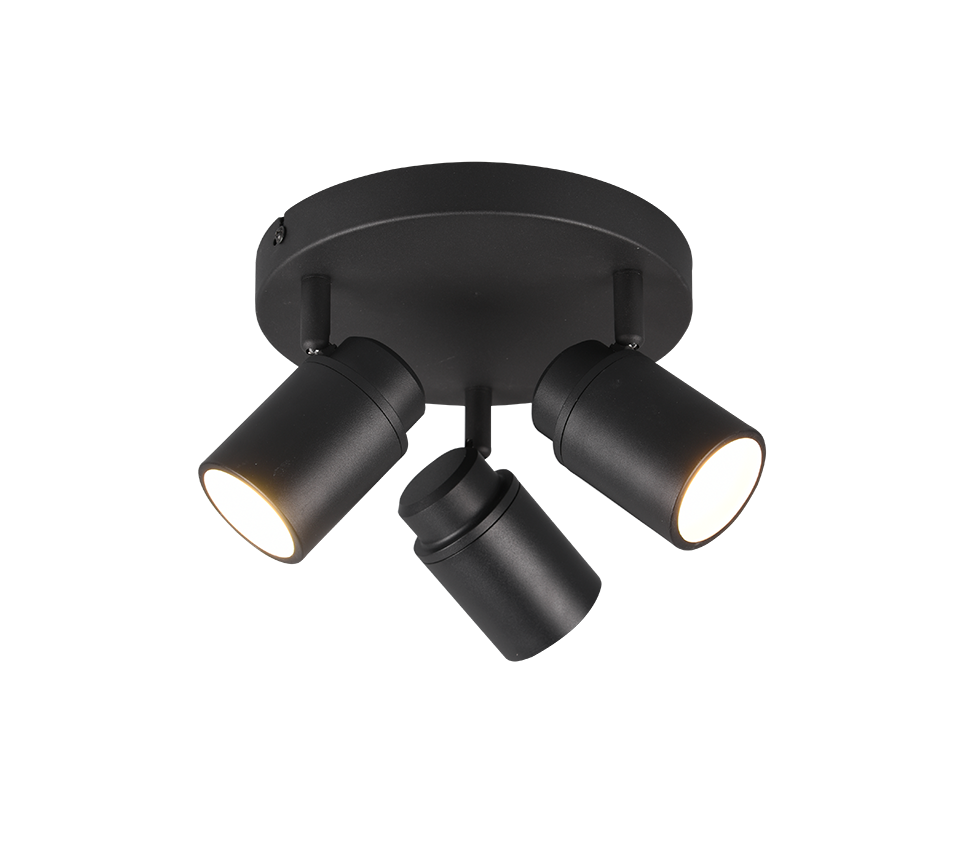 Angelo H2O spotlight 3-pc GU10 matt black — 880430332