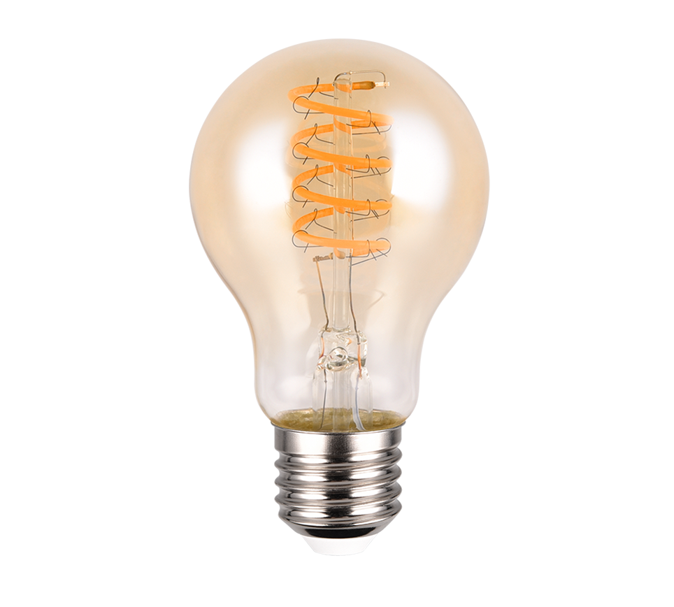 Bulb LED E27 filament classic 7W 400lm 1800K amber switch dimmer — 986-4813