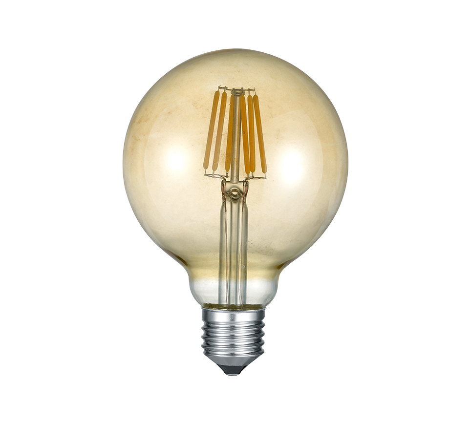 Bulb LED E27 filament big globe 8W 806 lm 2700K brown switch dimmer — 986-6790