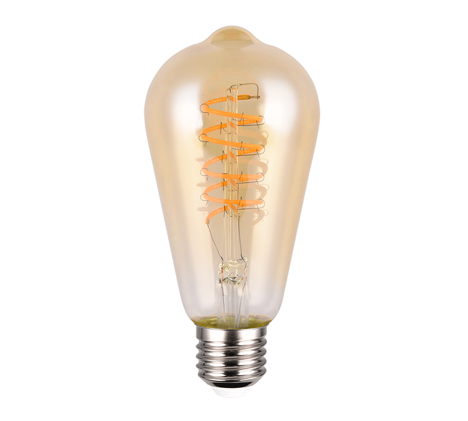 Bulb LED E27 filament industrial 7W 500 lm 1800K amber — 987-4813