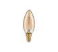 Bulb LED E14 filament candle 2W 225 lm 2700K brown 3-pack — 989-3279