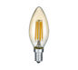 Bulb LED E14 filament candle 4W 400lm 2700K brown — 989-479