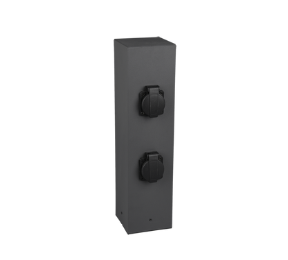 Garden socket pole anthracite with 4 power sockets — 9964-42