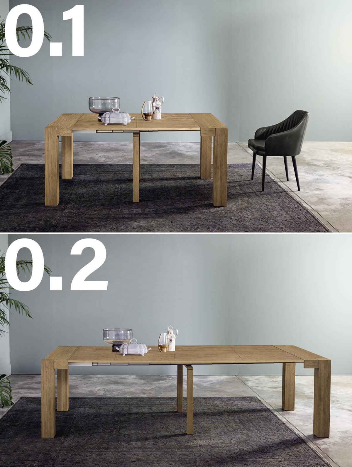 Devina Nais Extending Console Table Brooklyn — official manufacturer view 25; example configuration