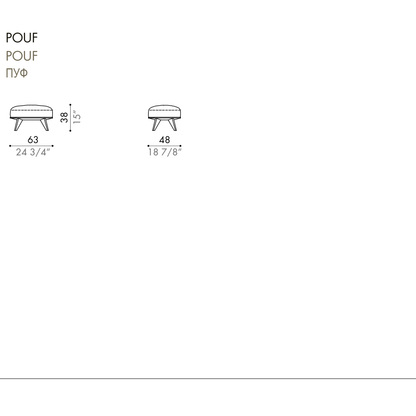 Desiree Pouf ALASIA - dimensions, item code 007450