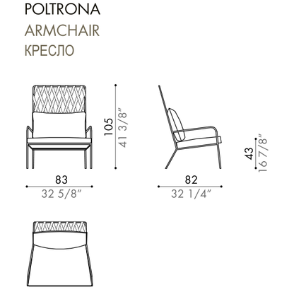 Desiree Armchair ALIX - dimensions, item code 001010