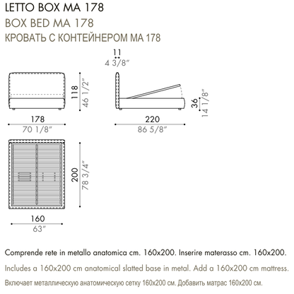 Desiree Bed BLO 118 - dimensions, item code 009035