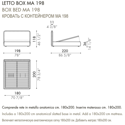 Desiree Bed BLO 118 - dimensions, item code 009037