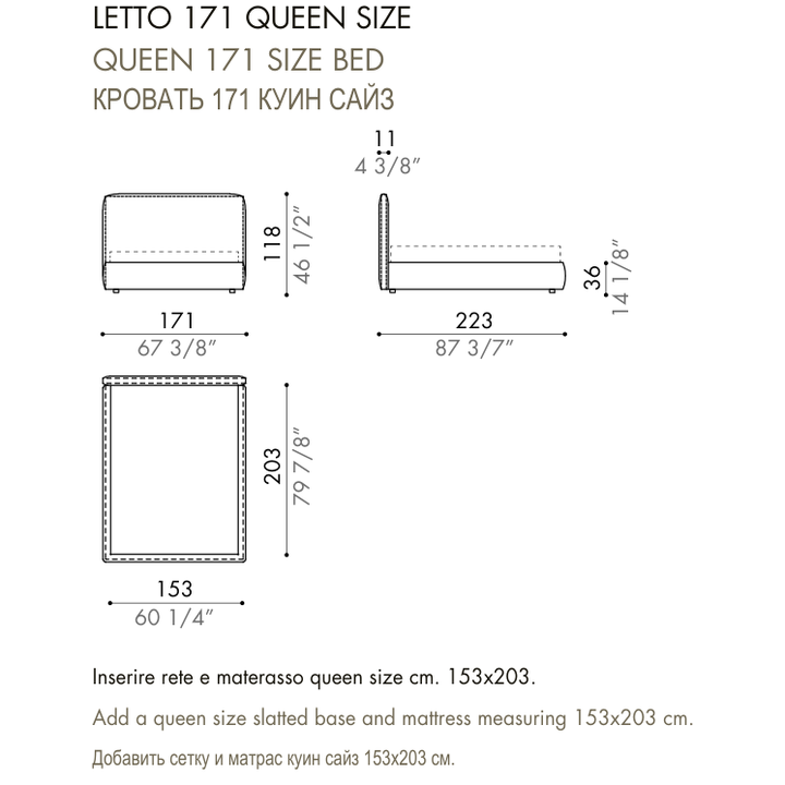 Desiree Bed BLO 118 - dimensions, item code 009061