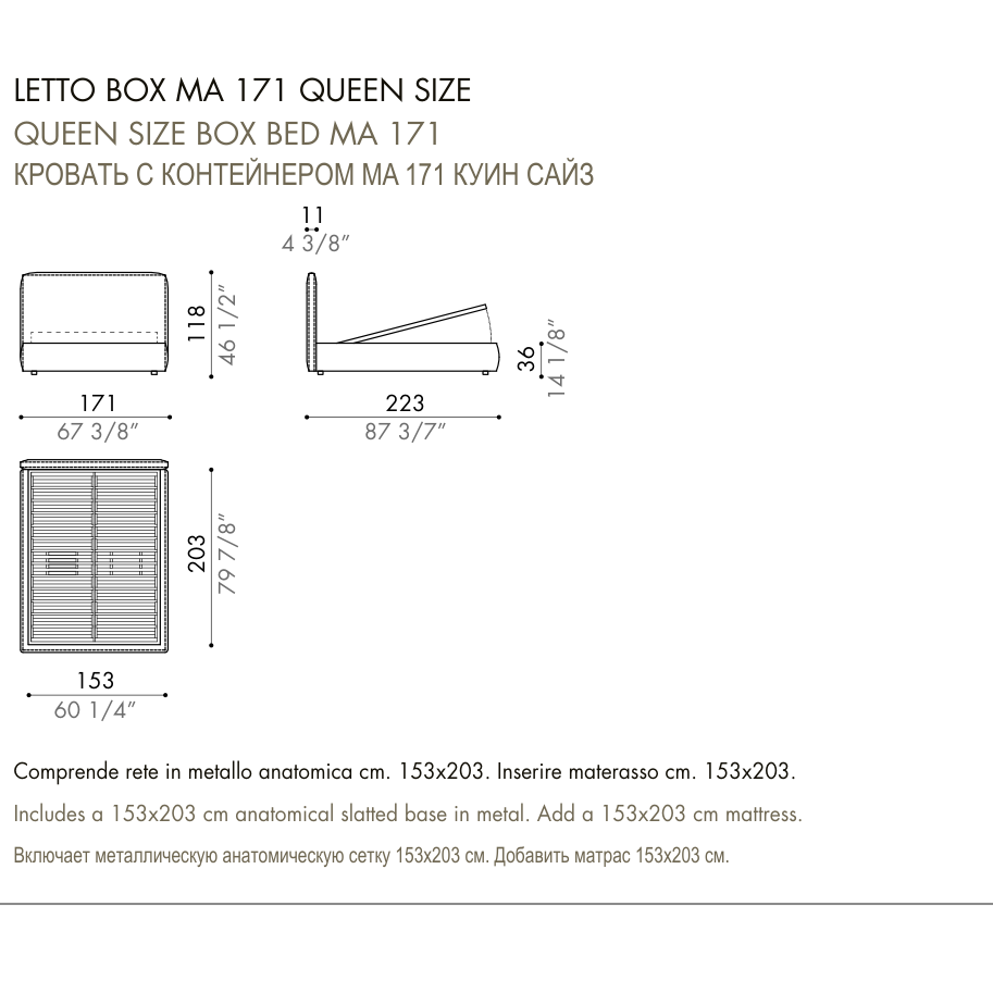 Desiree Bed BLO 118 - dimensions, item code 009062