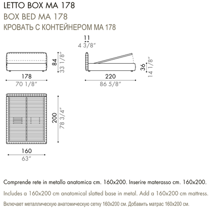 Desiree Bed BLO 84 - dimensions, item code 009035