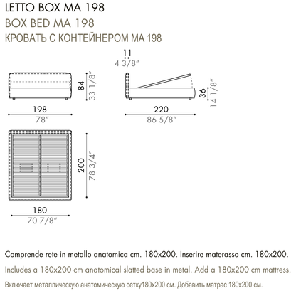 Desiree Bed BLO 84 - dimensions, item code 009037