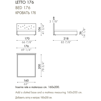 Desiree Bed CHANCE - dimensions, item code 009042