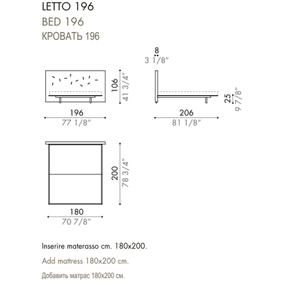 Desiree Bed CHANCE UP - dimensions, item code 009031