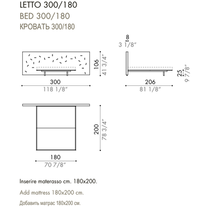 Desiree Bed CHANCE UP - dimensions, item code 009033