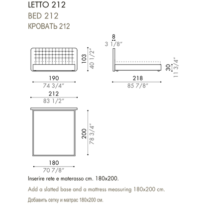 Desiree Bed DEDALO - dimensions, item code 009033