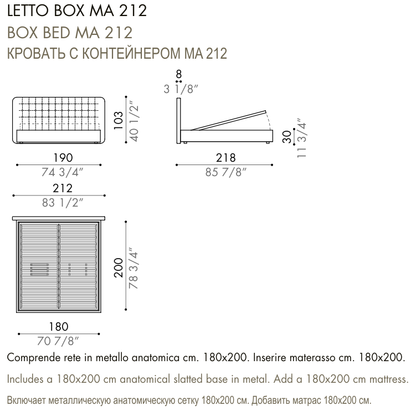 Desiree Bed DEDALO - dimensions, item code 009036