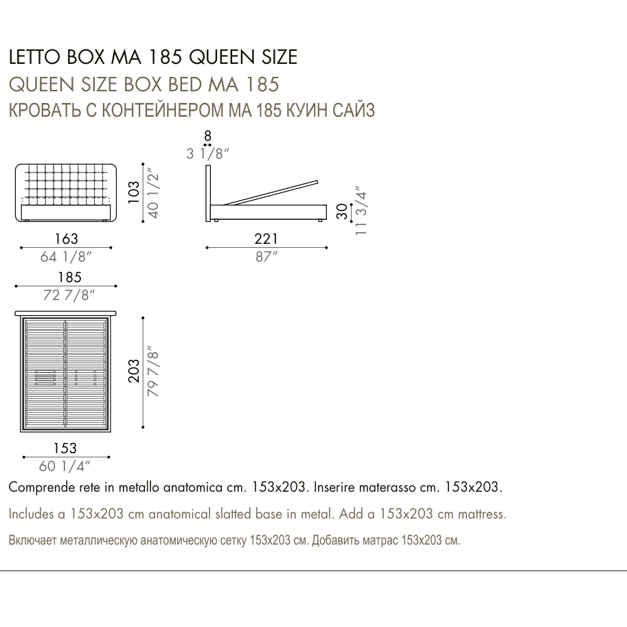 Desiree Bed DEDALO - dimensions, item code 009062