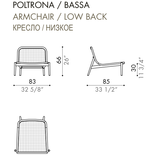 Desiree Armchair EBEN - dimensions, item code 001010