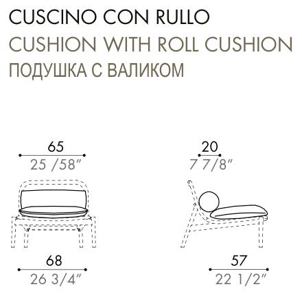 Desiree Cushion EBEN - dimensions, item code 007270