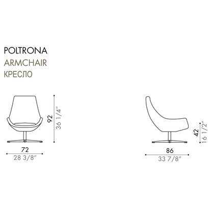 Desiree Armchair EGO - dimensions, item code 001010