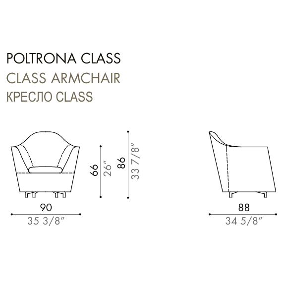 Desiree Armchair ELDORA - dimensions, item code 001011